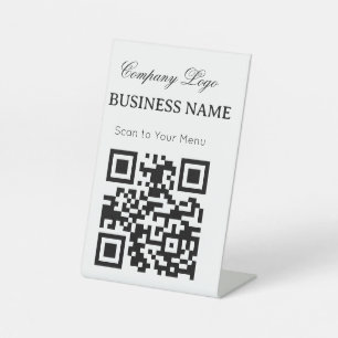 Professional simple custom Restaurant Business  Pedestal Sign