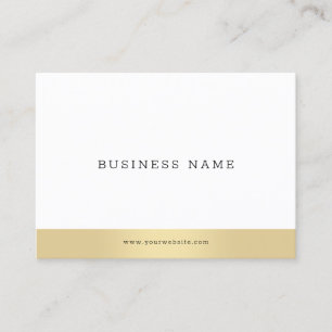 Professional Simple Elegant Gold White Modern Business Card