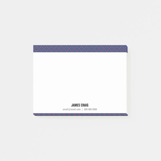 Professional Simple for Him Clean Masculine Basic Post-it Notes (Front)