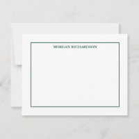 Professional Simple Hunter Green Personalized