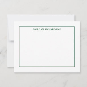 Professional Simple Hunter Green Personalized Card