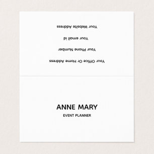 Professional Simple Minimal Black White Modern   Business Card