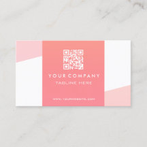 Professional Simple  Minimalist QR Code Coral 