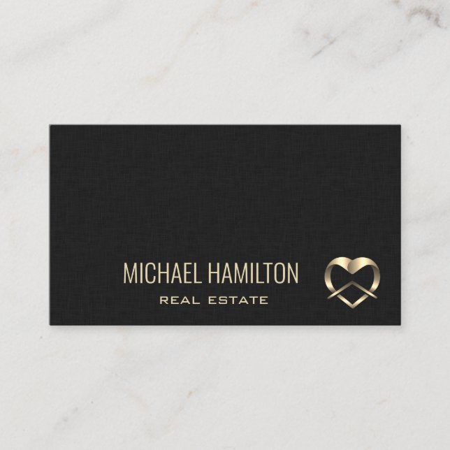 Professional simple minimalist real estate  business card (Front)