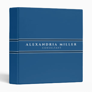 Professional Simple Modern Classic Blue Stripe Binder