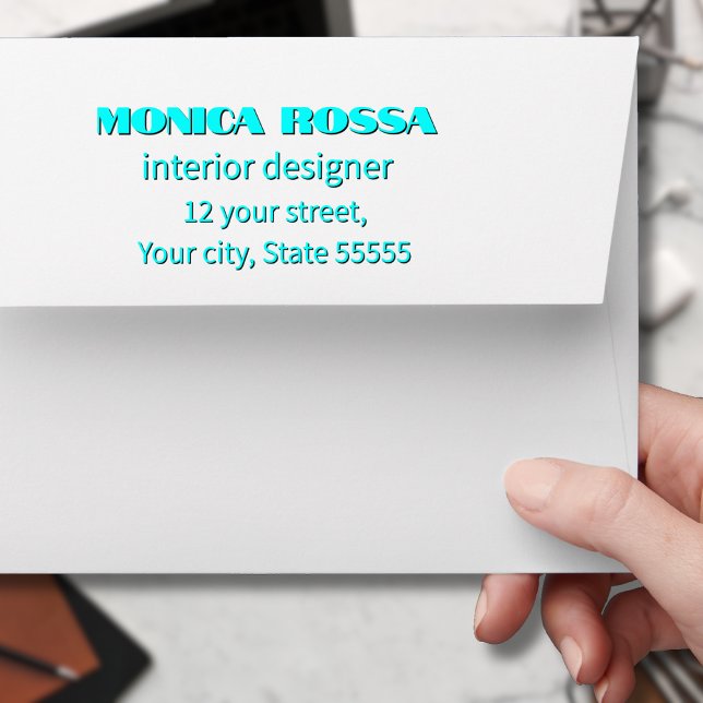 Professional Simple Modern Neon Blue Black Envelope (Creator Uploaded)