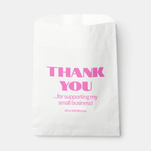 Professional Simple Modern Neon Pink Black Favour Bag