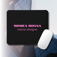 Professional Simple Modern Neon Pink Black
