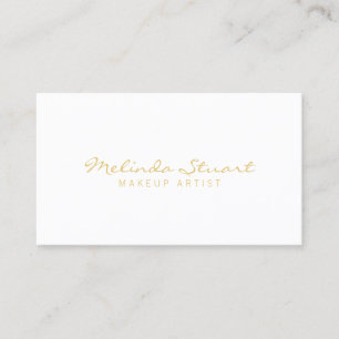 Professional Simple Modern White and Gold Business Card