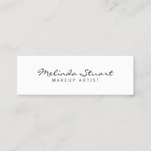 Professional Simple Modern White Mini Business Card
