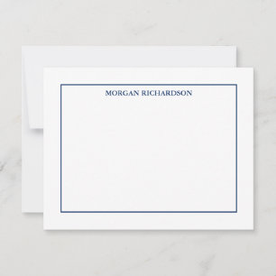 Professional Simple Navy Blue Personalized Card