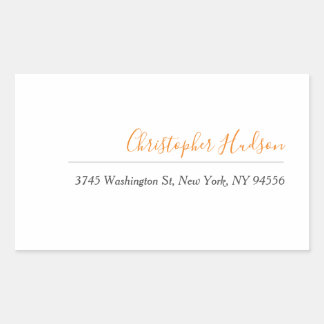 Professional Simple Plain Calligraphy Name Sticker
