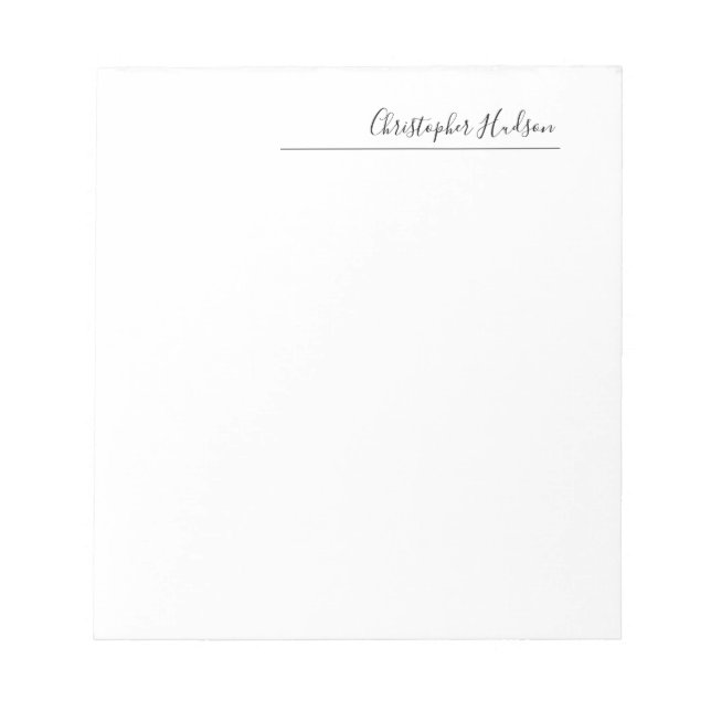 Professional Simple Plain Create Customize Notepad (Front)