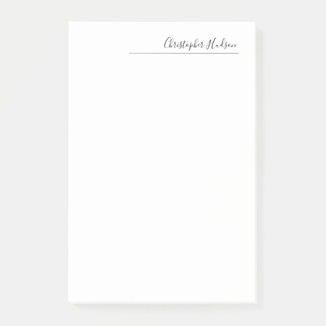 Professional Simple Plain Create Customize Post-it Notes (Front)