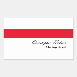 Professional Simple Plain Red White Sticker