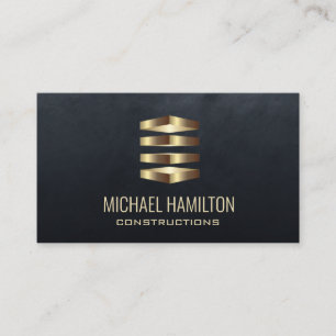 Professional simple real estate construction logo business card