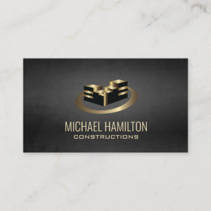 Professional simple real estate construction logo  business card