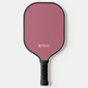 Professional Simple Red Monogram Name Pickleball Paddle
