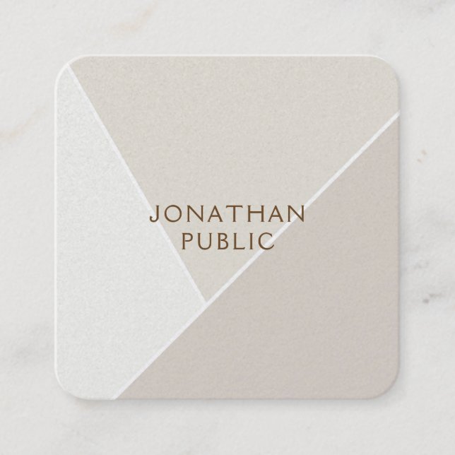Professional Simple Template Minimalist Modern Square Business Card (Front)