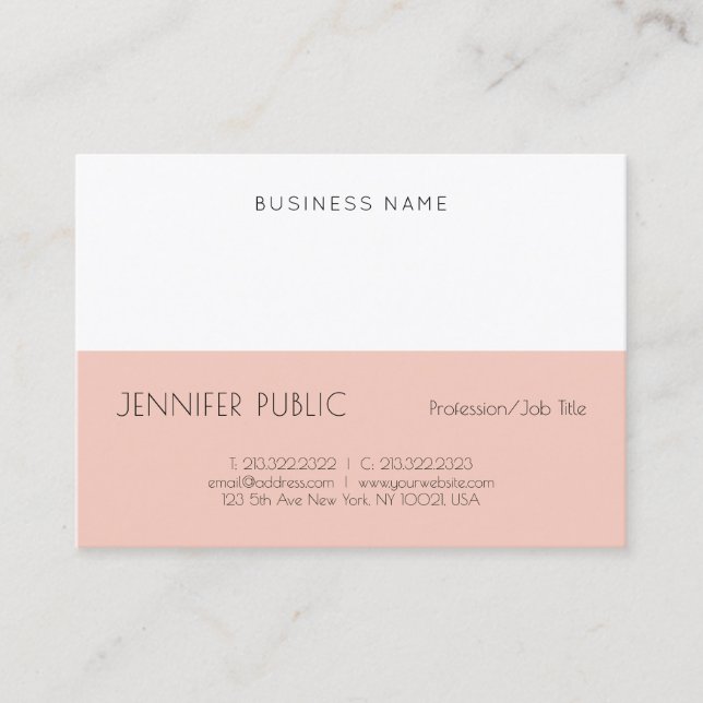 Professional Simple Trendy Modern Template Elegant Business Card (Front)