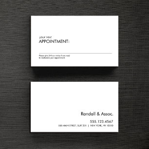 Professional Simple White Appointment Reminder 2