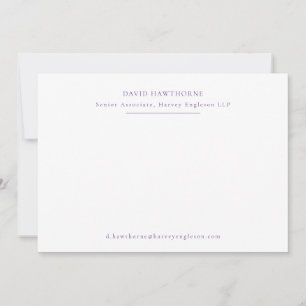 Professional Sleek Correspondence Note Card