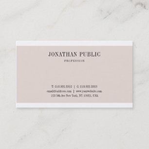 Professional Sleek Graphic Design Stylish Plain Business Card