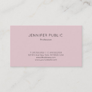 Professional Sleek Modern Design Elegant Plain Business Card