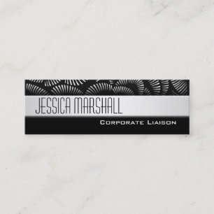 Professional Slim Line Black Business Cards
