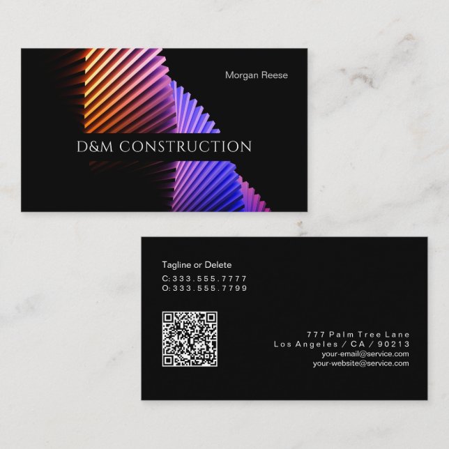 Professional, Smart Design, QR Code Business Card (Front/Back)