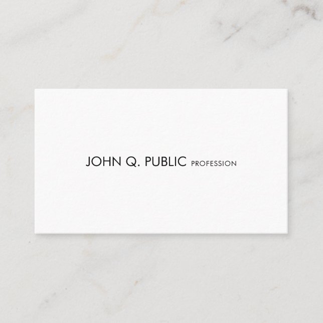 Professional Smart Modern Design Elegant Plain Business Card (Front)