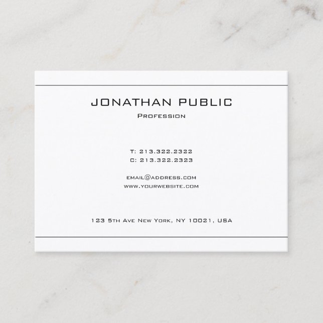 Professional Smart Modern Elegant Design Trendy Business Card (Front)