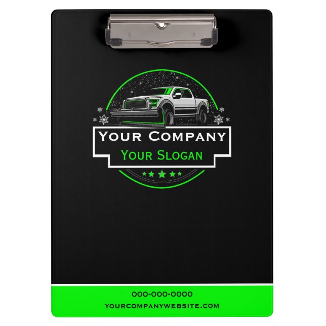 Professional Snow Removal, Snow Plowing Company Clipboard (Front)