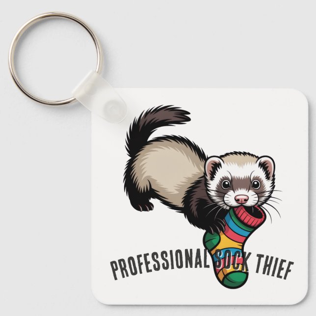 Professional Sock Thief Keychain (Front)