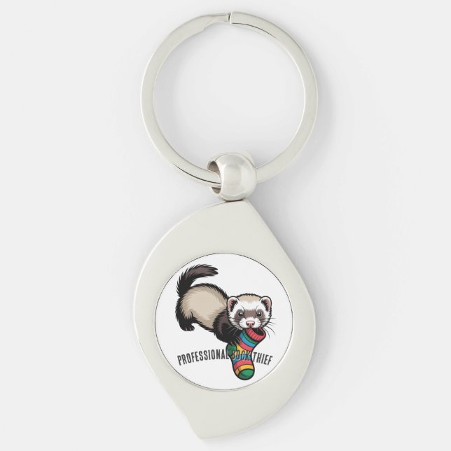 Professional Sock Thief Keychain (Front)