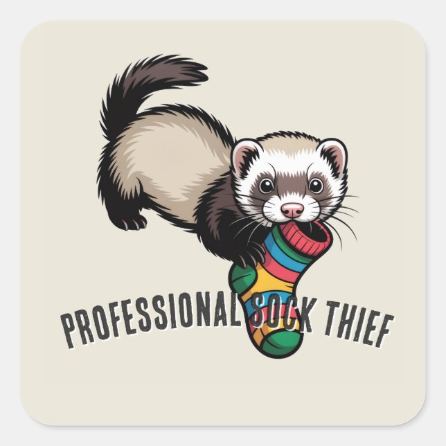 Professional Sock Thief Square Sticker (Front)