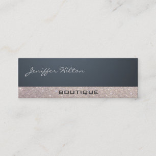Professional sophisticated luxury glittery trendy mini business card
