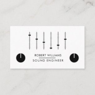 Professional Sound Engineer Music DJ Audio Control Business Card