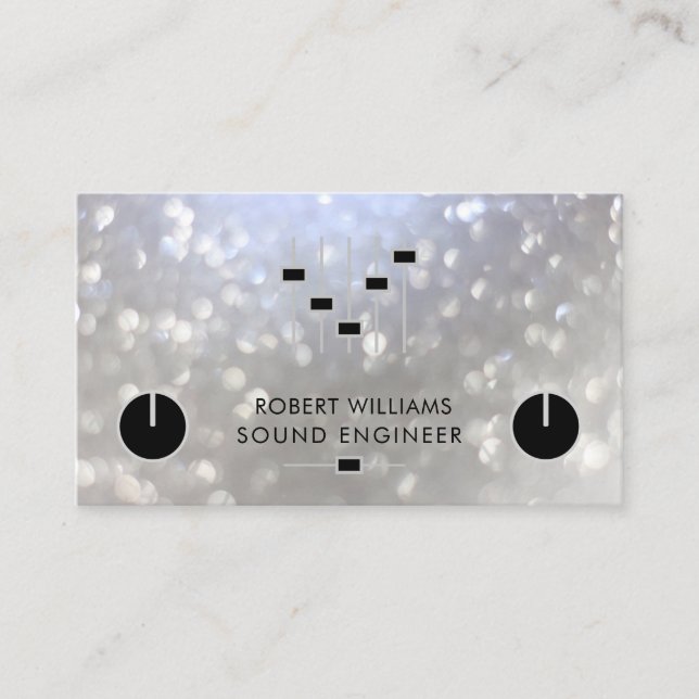 Professional Sound Engineer Music DJ Controller Bu Business Card (Front)