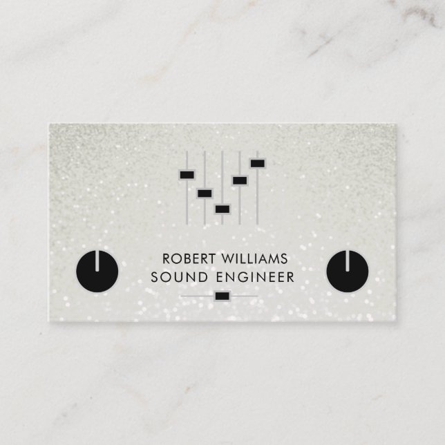 Professional Sound Engineer Music DJ Controller Bu Business Card (Front)