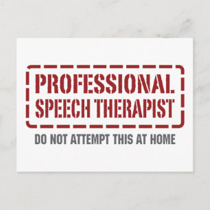 Professional Speech Therapist Postcard