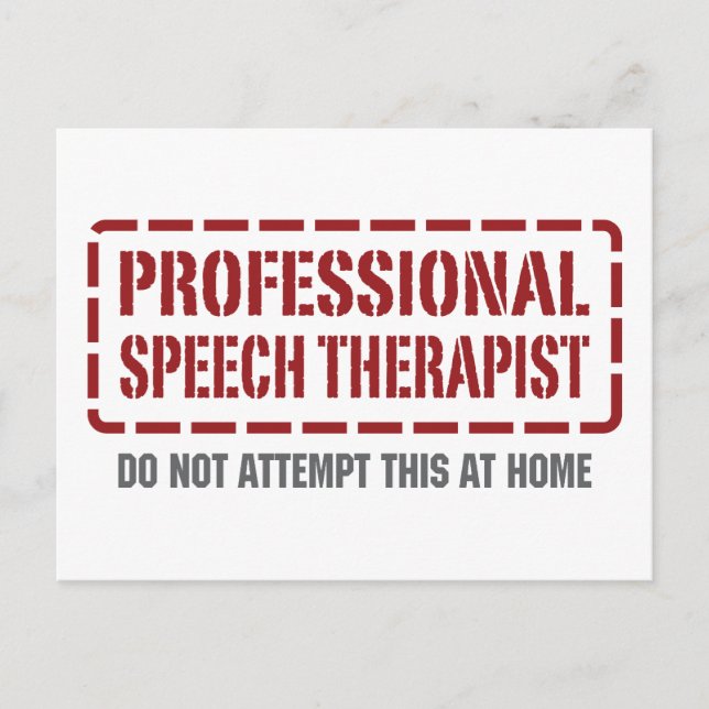 Professional Speech Therapist Postcard (Front)
