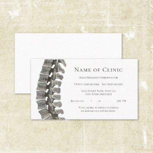 Professional Spine Chiropractor Appointment Card