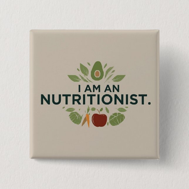 Professional Square 2 Inch Square Button (Front)