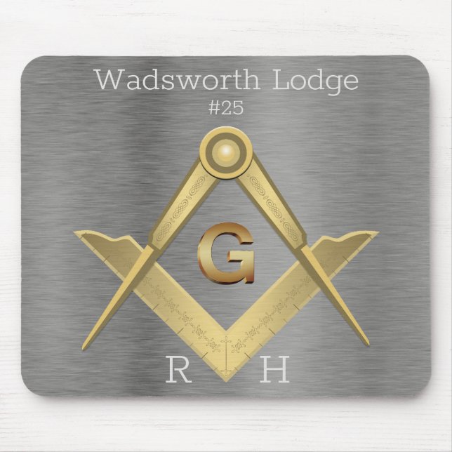 Professional Square and Compass Masonic Mouse Pad (Front)