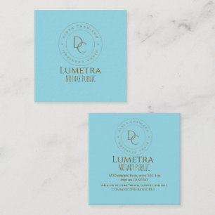 Professional Square Notary Public Business Card 