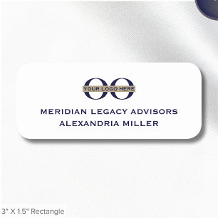 Professional Staff Name Tag Company Logo