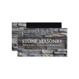 Professional Stone Masonry Business Card Design
