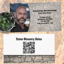 Professional Stone Wall Custom Photo QR Code 