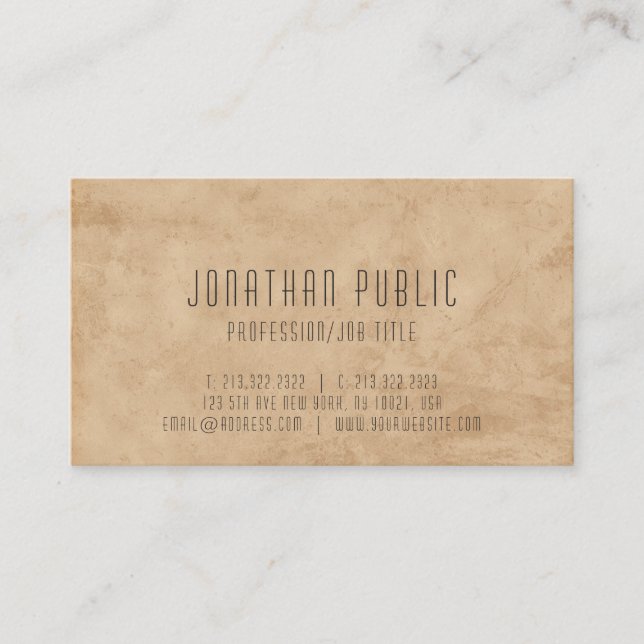 Professional Stylish Design Modern Clean Plain Business Card (Front)
